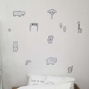 Wall Art: Visit The Zoo Fabric Wall decals