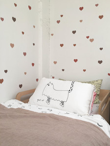 Wall Stickers: Desert Sunset - Large Hearts