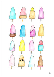 Food: Ice Blocks Art Print