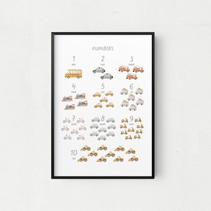 On the Road Art Print - Numbers