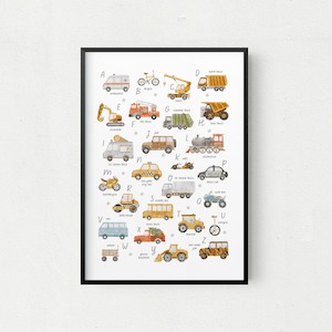 On the Road Art Print - Alphabet