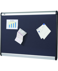 Stationery Ar: Quartet Prestige Plus Magnetic Fabric Bulletin Board, 1200X900mm, Aluminum Finish Frame (MB544A) - Stationery-Furniture : Onehunga Books & Stationery - QUARTET BOARD CLEARANCE