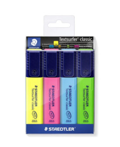 Highlighter Staedtler Textsurfer 4 Pack - Stationery-Writing : Onehunga Books &a&hellip;