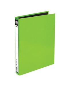 Stationery Ar: Ringbinder Fm A4 2/26 Vivid Lime - Stationery-Filing : Onehunga Books & Stationery - FM RINGBINDERS CORE SMALL BTS2025