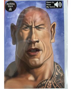 Products: LOUDMOUTH CARDS - DWAYNE JOHNSON - Gifts & Greeting Cards-Farewell & Big Cards : Onehunga Books & Stationery - ARTICO CARDS OPTIONAL