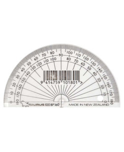 Stationery Ar: Taurus Protractor 10cm 180 Degrees - Stationery-General : Onehunga Books & Stationery - TAURUS PROTRACTORS OPTIONAL BTS2026