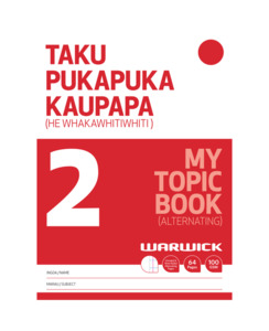 School Stationery Packs: WARWICK MY TOPIC BOOK 2 ALTERNATING 64 PAGES - School Stationery-Speciality Exercise Books : Onehunga Books & Stationery - WARWICK EXERCISE BOOKS OPTIONAL BTS2026