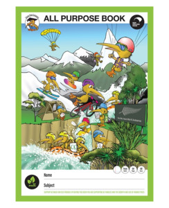 School Stationery Packs: ALL PURPOSE BOOK CLEVER KIWI - School Stationery-Speciality Exercise Books : Onehunga Books & Stationery - CLEVER KIWI SCRAPBOOKS CORE SMALL BTS2025