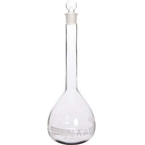 Glassware: Volumetric Flask, Glass, with PE Stopper, 1000 mL