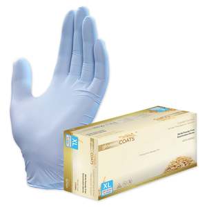 Glassware 1: GloveOn® COATS® Colloidal Oatmeal Coated Nitrile Exam Gloves, Extra Large (replaces CTS38XL)