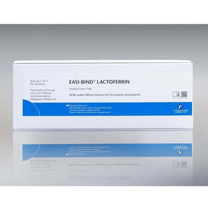 Food Life Science Kits: EASI-BIND® LACTOFERRIN - heparin affinity column that binds lactoferrin. Can be used up to 10 times. For use with Official Methods.