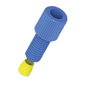 Cole-Parmer VapLock™ Fitting, Blue PP w/ Yellow ETFE, Straight, Compression to&hellip;