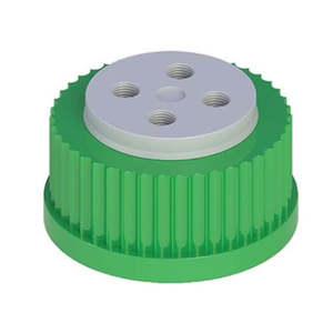 Cole-Parmer VapLock™ Solvent Delivery Cap with EPDM Air Inlet Valve, Four 1/4-&hellip;