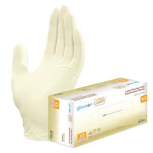 GloveOn® COATS® Colloidal Oatmeal Coated Latex Exam Gloves, Extra Small