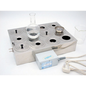 Model 1104E 425 x 321 x 90mm Rectangular Stainless Steel Electric Bath 12 x 80mm Holes