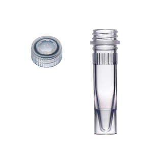 Tube 1.5mL Assembled Ribbed Skirted, Clear Cap, Sterile