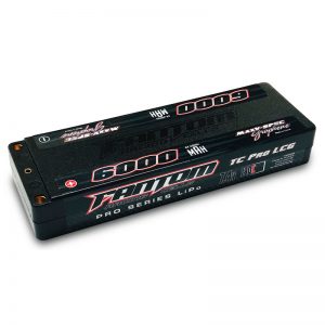 Hardcase Lipo: Fantom: 6000MAH, 130C, 7.4V, 2-CELL, LOW PROFILE, MAXV-SPEC SILICON GRAPHENE LIPO