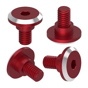 1up Racing: 1up Racing: Servo Mounting Screws Red - 4mm Thread