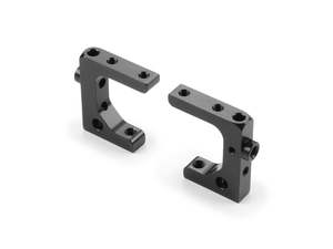 Xray: XRAY ALU MOUNT WITH M4 FOR RADIO PLATE - BLACK - SWISS 7075 T6 (2)