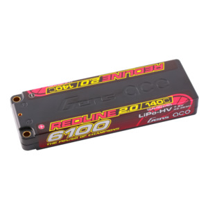 Lipo Batteries: GENS ACE Redline 2.0 6100mAh 2S 7.6V 140C HardCase HV Lipo Battery