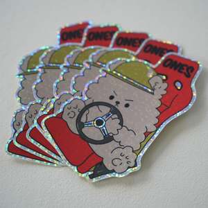 Sawyer Bear Glitter Sticker