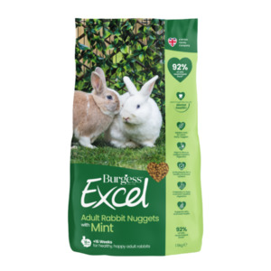 Burgess Rabbit Excel Nuggets with Mint 10KG