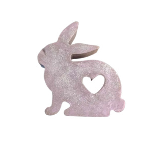 Two Bubbly Buns Soap - Shimmer Hearts Bunny