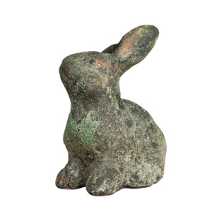Aged Moss Rabbit Statue