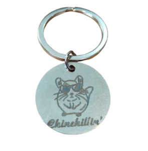 Chinchilla: Chinchillin Stainless Steel Key Chain