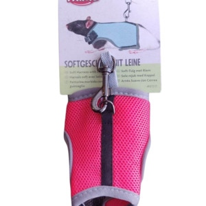 Accessories: Soft Harness for Rats Coral Red