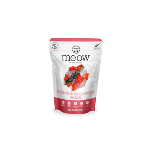 Cat Food Treats: Meow Air Dried Cat Bites Chicken & King Salmon 100g