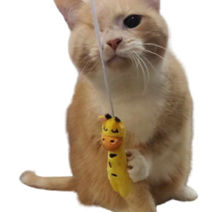 TROUBLE & TRIX RECYCLIES CAT TOY - GIRAFFE WAND
