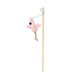 TROUBLE & TRIX RECYCLIES CAT TOY - FLAMINGO WAND