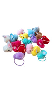 For Humans: Bunny Hair Ties Assorted Price For 1 Each