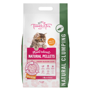 Cat Litter: Trouble & Trix Tofu Cat Litter - Cherry Blossom 15L