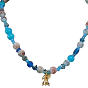 Gify Ideas: Precious stones, Vinatge beads, Bunny Necklace (REDUCED TO CLEAR)