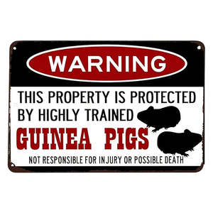 Guinea Pig Collection: Highly Trained Guinea Pigs Warning Sign