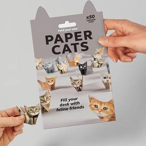 For Humans: Paper Cats Origami 50pcs (Slightly Damaged Packaging)