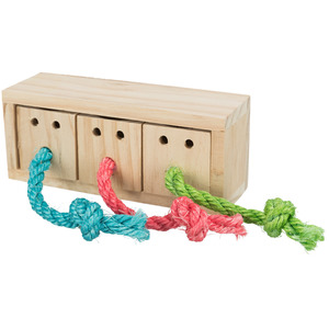 Rabbit Enrichment Toys: Wooden Snack Activity Cube 5x5x6cm