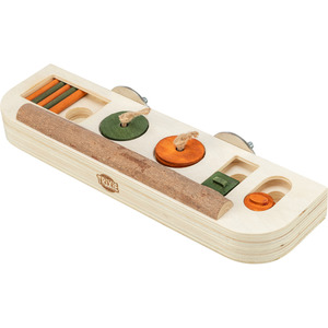 Bird Enrichment: Wooden Snack Activity Board 25x4x9cm