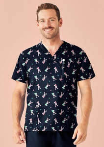 Healthcare: Mens Easter V-Neck Short Sleeve Scrub Top CST152MS
