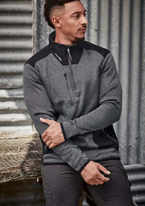 Hoodies Sweats: Unisex Streetworx Reinforced Knit 1/2 Zip Pullover ZT380