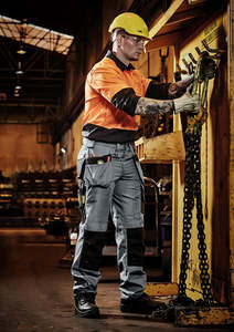 Cargo Work Pants: Mens Ultralite Multi-Pocket Pant ZP509