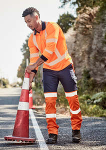 Taped Work Pants: Mens Bio Motion Hi Vis Taped Pant ZP980
