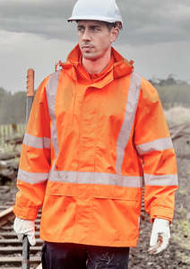 Mens TTMC-W23 Hi Vis X Back Ultralite Waterproof Jacket ZJ657-NZ