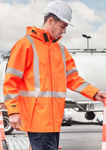 Vests Jackets: Mens TTMC-W23 Hi Vis X Back Heavy Duty Waterproof Jacket ZJ620-NZ