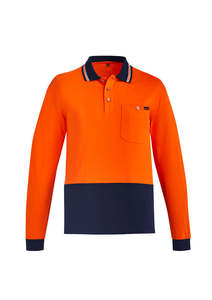 Ho Vis Polos: Mens Hi Vis Cotton Long Sleeve Polo ZH430