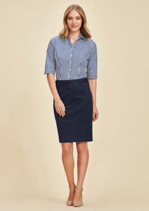 Womans Corporate Pants Skirts: Womens Mid Waist Stretch Chino Skirt RGS264L