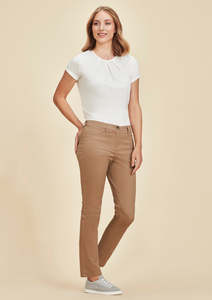 Womans Corporate Pants Skirts: Womens Slim Leg Stretch Chino Pant RGP263L