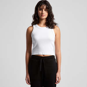 Singlets: Women's Organic Rib Crop Tank 4064G